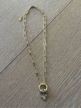 ALLISON AVERY Goddess Charm Bar Mr. Big Chain With Gold Plated Pendants